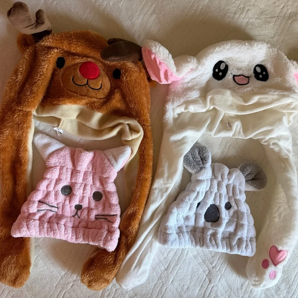Cute Animal-Themed Plush Hats